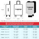 Travelkin Clear Luggage Cover Protectors For Suitcase Transparent TPU Suitcase Cover Protector Fit 18-32 Inch Luggage