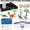 Create a Dinosaur Habitat with Dino Egg Dig Kit & Volcano Science Kit, Dinosaur Toys with Dino Eggs Excavation Set, Eruption Volcano Science Experiment, Craft Toys for Boys and Girls