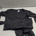 POSHDIVAH Women's Maternity Bodysuit Scoop Neck Long Sleeve T Shirt Stretchy Jumpsuit Pregnancy Shapewear Romper (Large, Black)