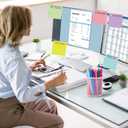 2 x Harloon 12 Sets Cat Sticky Notes, Cat Lover Xmas Gifts Include 12 Cute Sticky Notes(360 Sheets) 12 Pens 12 Organza Bags, 3x3 Inch, Adhesive Memo Pads Xmas Stocking Stuffer for Coworker Office Supplies