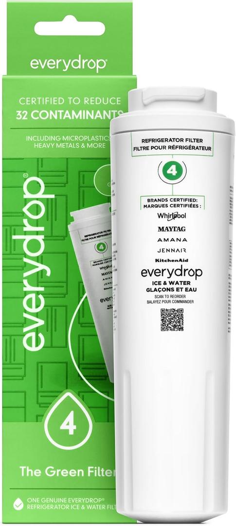 everydrop by Whirlpool Ice and Water Refrigerator Filter 4, EDR4RXD1, Single-Pack