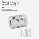 GND Clamping Precision Flexible Shaft Couplings 5 to 6mm Diameter 25mm Length 31mm Beam Mechanical Coupling(5x6)