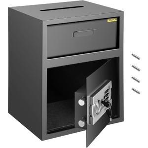 VEVOR Digital Depository Safe 1.7 Cubic Feet Made of Carbon Steel Electronic Code Lock Depository Safe with Deposit Slot with Two Emergency Keys Depository Box for Home Hotel Restaurant and Office