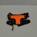 PHOEPET Reflective Dog Harness Large Breed Adjustable No Pull Vest with Handle 2 Metal Rings 3 Buckles [Easy to Put on & Take Off](XL, Orange)