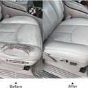 SecosAutoparts Driver Bottom and Foam Cushion Leather Seat Cover Light Gray # 922 Compatible with Chevy GMC Tahoe Suburban Avalanche Yukon Silverado Sierra 2003 2004 2005 2006