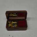 Elegant Vintage Wooden Jewelry Ring Jewelry Box, Musical Ring Box Gift for Lover Birthday Wedding Anniversary(Walnut Wood, Tune: You are my sunshine)