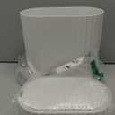 ELPHECO Automatic Motion Sensor Trash Can - 2 Gallon Slimline for Bathroom, Bedroom, Kitchen, Office - White with Gold Trim