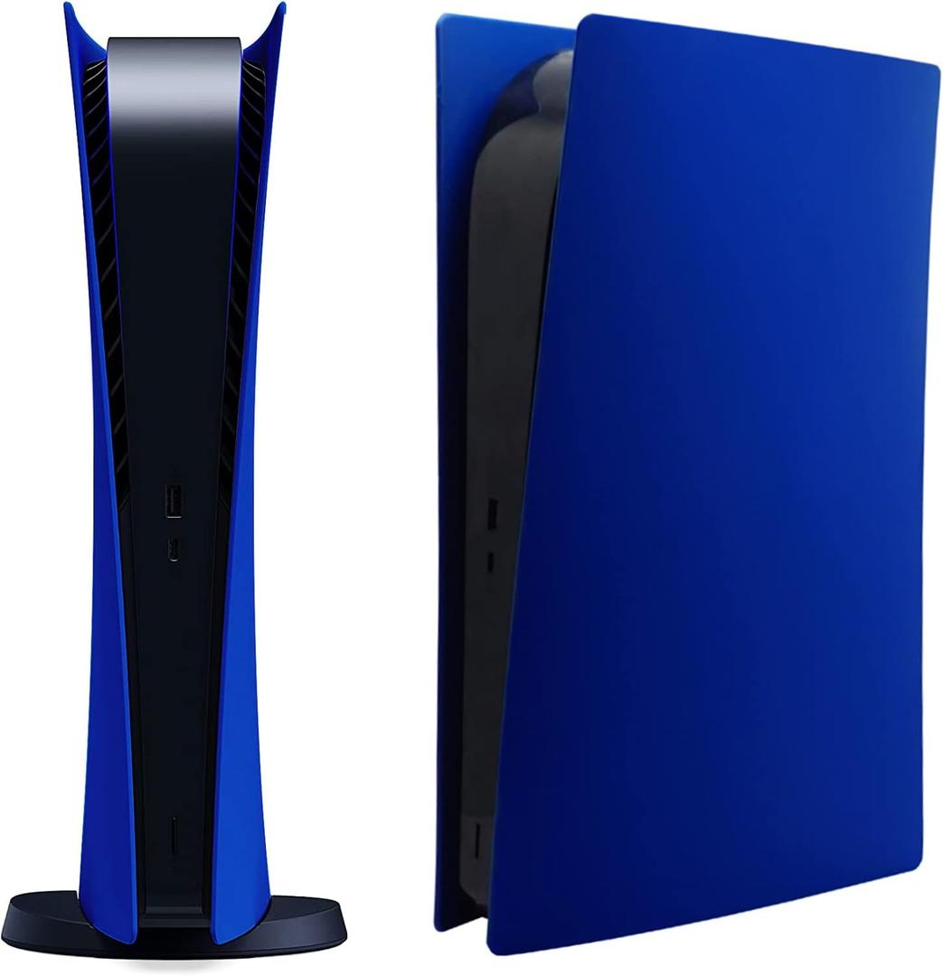 Digital Edition Face Plates Cover Skins Shell Panels for PS5 Console, Accessories for PlayStation 5 Protective Shell Replacement Faceplate (Blue)