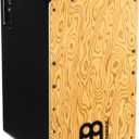 Meinl Pickup Cajon Box Drum with Internal Strings for Snare Effect - NOT MADE IN CHINA - Makah Burl Frontplate / Baltic Birch Body, Woodcraft Professional (PWCP100MB)