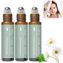 3Pcs Teething Roller, Mamas Teether: Baby Teething Oil Roller, Natural Gentle Teething Relief Roller, Teething Roller All Natural for Babies