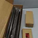 KAMANINA Curtain Rods for Windows 72 to 144 Inches, Adjustable Length Heavy Duty Curtain Rod, 7/8 Inch Long Decorative Drapery Rods with Modern Finials and Brackets, Antique Bronze