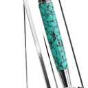 SANRUI Acrylic Pen Holder Desktop Display, Vertical Fountain Pen Pencil Stand Ballpoint Showholder, Clear Makeup Brush Rack, Paintbrush Drying Support Organizer Desk for Exhibitions,Office,Store Use