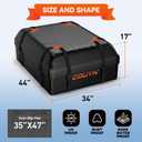 Car Roof Bag Rooftop Cargo Carrier Bag Waterproof 15 Cubic feet,Roof Rack for car Includes Anti-Slip Mat, 4 Door Hooks, Waterproof Zipper Buckle for All Cars with/Without Rack