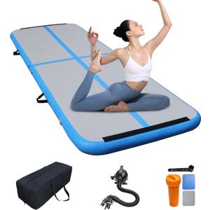Air Tumbling Mat Tumble,10ft Inflatable Gymnastics Air Mat for Gymnastics Training/Home Use/Yoga/Water Gymnastics With Pump