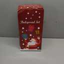 3 Pcs Red Gray Christmas Reindeer Bedding Quilt Set King Size Xmas Deer Bedspread New Year Snowflake Coverlet Holiday Bedroom Home Decor (King(108"x96"))