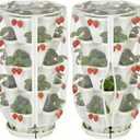 2 Pcs Vertical Plant Pot Insect Netting with Zipper, 39"x20" Stackable Planter Garden Net Cover, 3 to 5 Tier Planter Pot Insect Bird Barrier Protection Mesh for Strawberry Herb Flower Fruit Vegetable