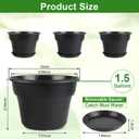 Myfeegoin 10-inch-Plant-Pots-Indoor-Outdoor, 4 Pack Plastic Planters with Drainage Holes & Saucers, Resin Flower Pots with Trays, Classic Garden Pot Container for House