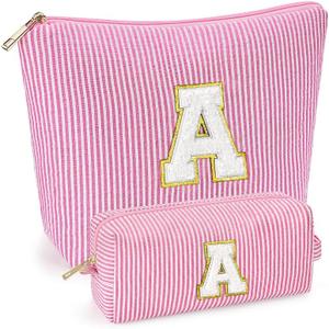 mibasies Graduation Gifts for Teen Girls Girlfriend - Mothers Day Gifts for Mom - 2PCS Gifted Box Makeup Bags - Cosmetic Bag for Travel Toiletry - Teen Girl Gifts Trendy Stuff Teacher Gift - Pink A
