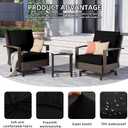 14Pcs Outdoor Cushion Covers, Patio Cushion Covers,Stretch Elastic Slipcovers, Replacement Washable & Reusable Furniture Protector for Patio Couch (Black,Cover Only)