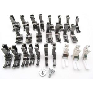 CKPSMS brand-25PCS Presser feet Compatible with/Replacement for JUKI Brand DDL-5550,DDL-8500,DDL-9000,TL98E,TL-98Q,TL-2010Q Singer Brand 20U,31-15,195K,196K Single Needle High Shank Sewing Machine