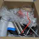 JUNNAI Floor Lamp for Living Room,Adjustable Height Standing Lamp,Dimmable Modern Floor Lamps for Bedroom Office Tall Floor Lights with Pull Chain Bulb IncludedSilver Gray Shade