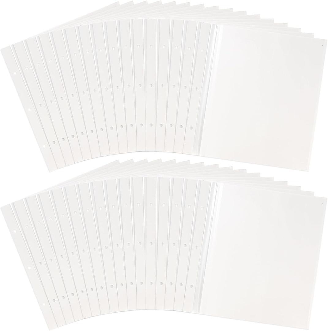 AIOR Scrapbook Self Adhesive Refill Pages, 30 Sheets(60 Pages) 10.24"x 7.1" for Linen DIY Scrapbook Photo Albums Memory Book 11.02"x 8.26"