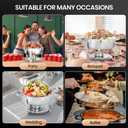 Rengue 6QT Chafing Dishes for Buffet, 4 Pack Stainless Steel Round Chafing Dish Buffet Set, Heating and Cooling Buffet Servers and Warmers, Food Warmers for Parties Buffet,Gatherings,Banquets,Weddings