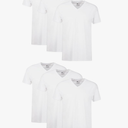 Hanes Mens Cotton, Moisture-wicking V-neck Tee Undershirts, Multiple Packs And Colors, White - 6 Pack, Medium US