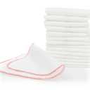 Buttons Flannel Baby Reusable Washable Natural Unbleached Wipes - 15 Pack