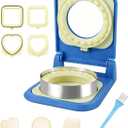 3-in-1 Uncrustable Sandwich Maker - Heart/Circle/Square Crustless Sandwich Cutter & Sealer for Kids' Lunch, Breakfast & Lunchboxes | BPA-Free Uncrustable Press,Easy Clean(3-Shape Blue)
