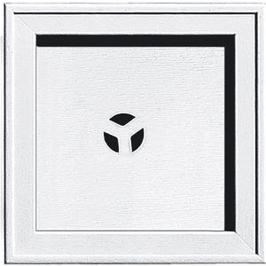 Builders Edge 130110004001 Recessed Square Mounting Block 001, White