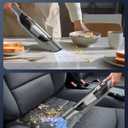 Zefiro Compact Powerful Cordless Handheld Vacuum, Rechargeable Portable Car Vacuum for Car & Pet Hair, 25000PA High Power Suction, XL Dust Cup, 2 Brushes & Filters, Long Runtime with Charger