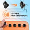 Memory Foam Tips for New Bose QuietComfort Earbuds & QC II & Ultra Earbuds, No Silicone Eartips Pain, Anti-Slip Replacement Ear Tips, Fit in the Charging Case, Reducing Noise Tip, 3 Pairs (SML, Black)