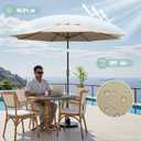 Sannwsg Patio Umbrellas, Pool Umbrella with 8 Sturdy Ribs, Outdoor Umbrella with Push Button Tilt/Crank, Deck Umbrellas, Market Umbrela Table for Backyard, Deck, Garden, Pool