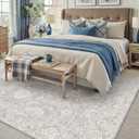 10x14 Blue Cream Neutral Area Rug
Vintage, Soft, Non Slip, Low Pile, Distressed, Carpet for Living Room Bedroom Dining Room Nursery Indoor Home Decor
