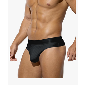 Men's Striped G-String Thongs Breathable T-Back Underwear Bulge Pouch Lingerie M