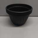 4 pack Plant Pots Plastic Flowers Garden Bowl Planter Black Wide Shallow Plant Pots with Drainage Holes Planter Bowl for Indoor Outdoor Flowers Herbs