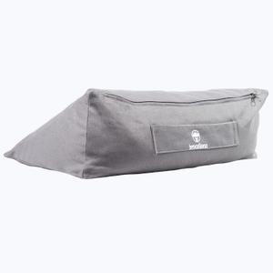 Meditation Cushion  Ergonomic Zafu Pillow for Yoga and Mindfulness  Washable Cover, Natural Buckwheat Fill, Premium Fabric (Cotton Blend/Polyester Variant) (Steel Gray, Medium)
