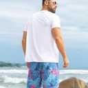 Men's Rash Guard Swim Shirts UPF 50+ Short Sleeve Fishing Quick Dry Beach-Recommended Larger one (M)