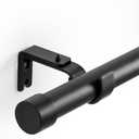 Diameter Curtain Rods Itself is 50 inch with Heavy Duty Adjustable Rod Matte Black Curtain Splicing Metal Extra Curtain Rod for Windows