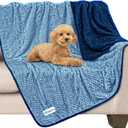 PetAmi Waterproof Dog Blanket, Leakproof Puppy Blanket for Medium Large Dogs, Furniture Sofa Couch Cover Protector, Fleece Pet Throw Indoor Cat Kitten, Reversible Washable Soft Plush, 40x60 Navy Blue