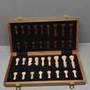 15" Folding Walnut Chess Set with Storage - Tournament-Size Portable Chess Board for Adults, Travel, Family Game Night, Gifts