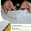 Rectangle Picnic Table Cloth, Elastic Waterproof Fitted Vinyl Tablecloths for 4 Foot Tables, Wipeable Flannel Backed Table Covers for Dining, Camping, Outdoor(Black Plaid,24"x48")