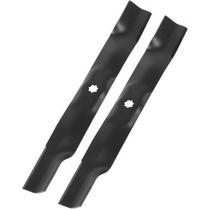 Lawn Mower Blades Replacement Part Number John Dee re 42 inch AM137327 AM141032 M154061 Compatible with D130 D110 D105 D125 102 105 115 E100 E110 E120 E130 X300 Z225 LA135 Z235, 2 Pack