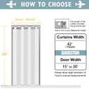 ChrisDowa Blackout Door Curtains for Doorway Privacy, Grommet Closet Curtain for bedroom closet door, Thermal Insulated Temporary Door Cover Room Divider Curtain (1 Panel, Greyish White, 42 x 80 Inch)