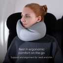 Ostrichpillow Go Neck Pillow, Travel Pillows for Airplanes, Premium Memory Foam Travel Pillow, 360 Ergonomic Design, Asymmetrical Sides, Travel Bag Included, Washable Modal Cover