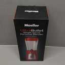 Mueller Smoothie Blender for Smoothies - Personal Blender for Shakes, Frozen Drinks, Baby Food & More, 15oz Travel Cup and Lid, Durable Stainless Steel Blades for Powerful Blending Performance, Red