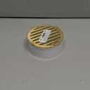 NDS 910B, 4 In. Round Grate Drain Cover, with PVC Collar, Connects to 3 Inch Drain Pipe & 4 Inch Drain Fittings, for Small Lawns, Landscaping and Patios, Satin Brass