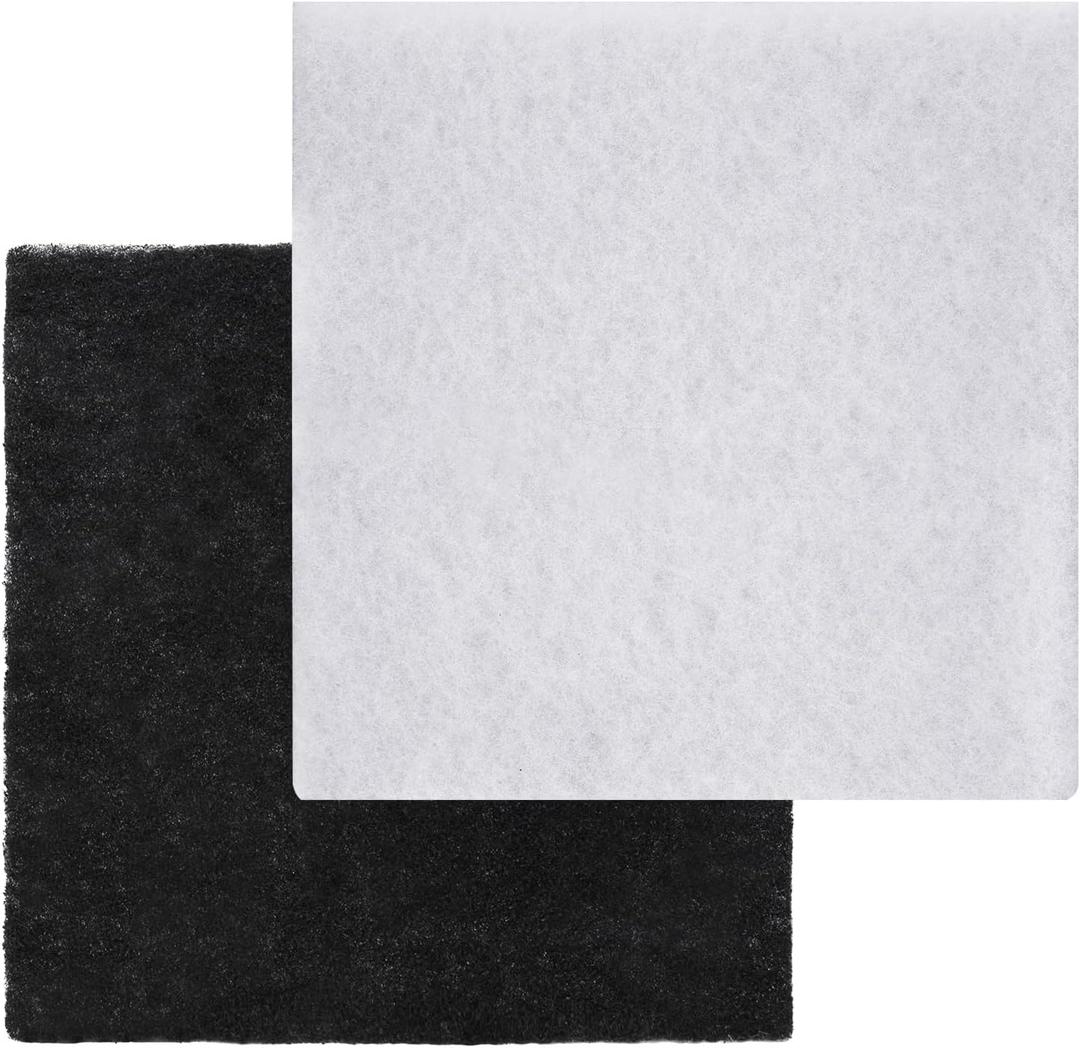 12202 Carbon and coarse pad Replacement Filter, Suitable for Pond Filtration 30.48 cm x 30.48 cm Black