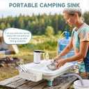 Portable Sink, Portable Sink Hand Wash Station with Electric Water Pump & Height-adjustable stand, Easy Setup, One-Click Operation,Suitable for indoor, outdoor, and RV use, among other settings, Large